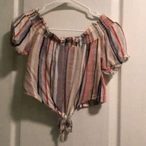 Boho off the shoulder crop-top